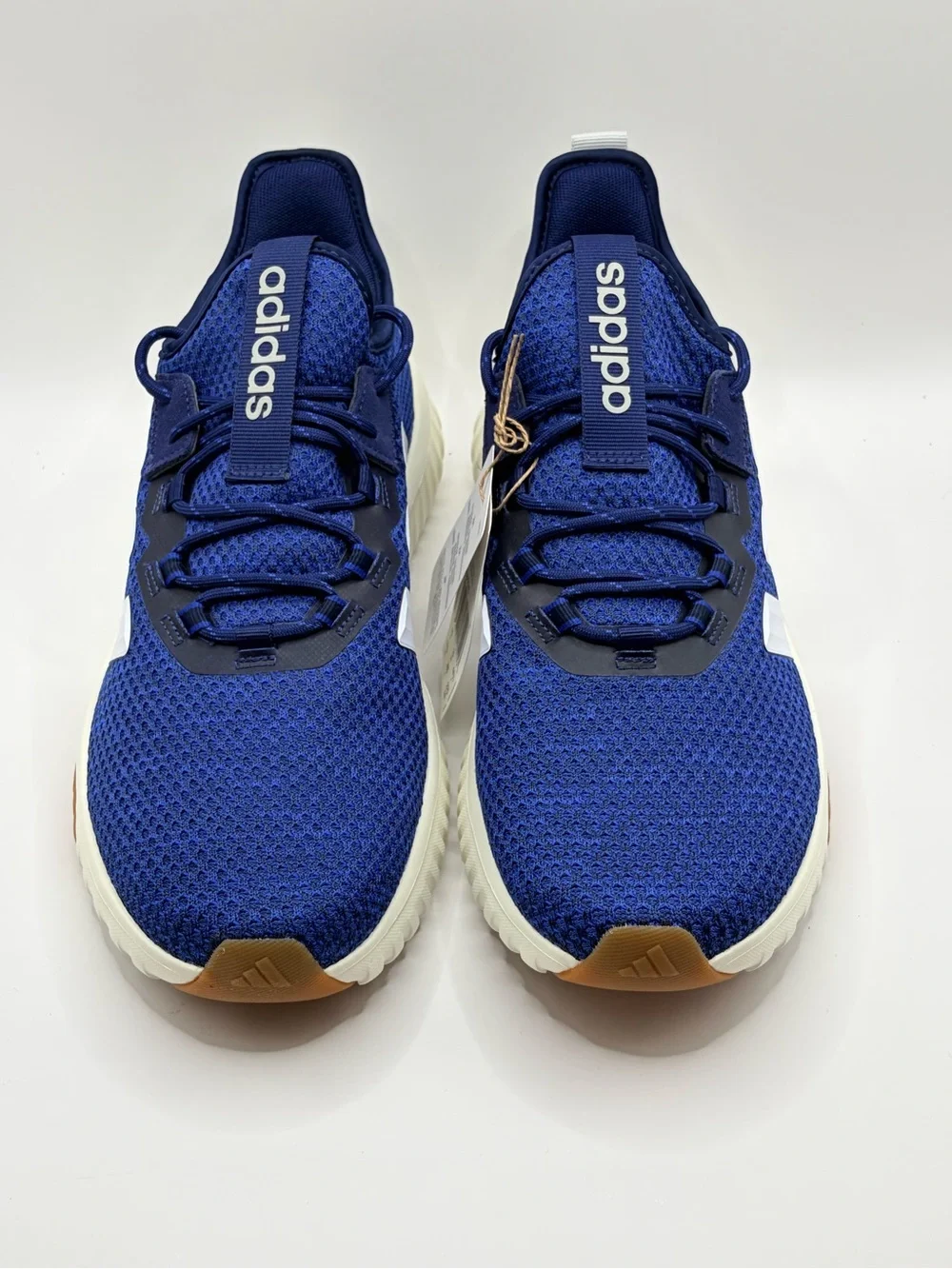 Adidas Kaptir 4.0 Blue Mesh Athletic Sneakers with White Stripes